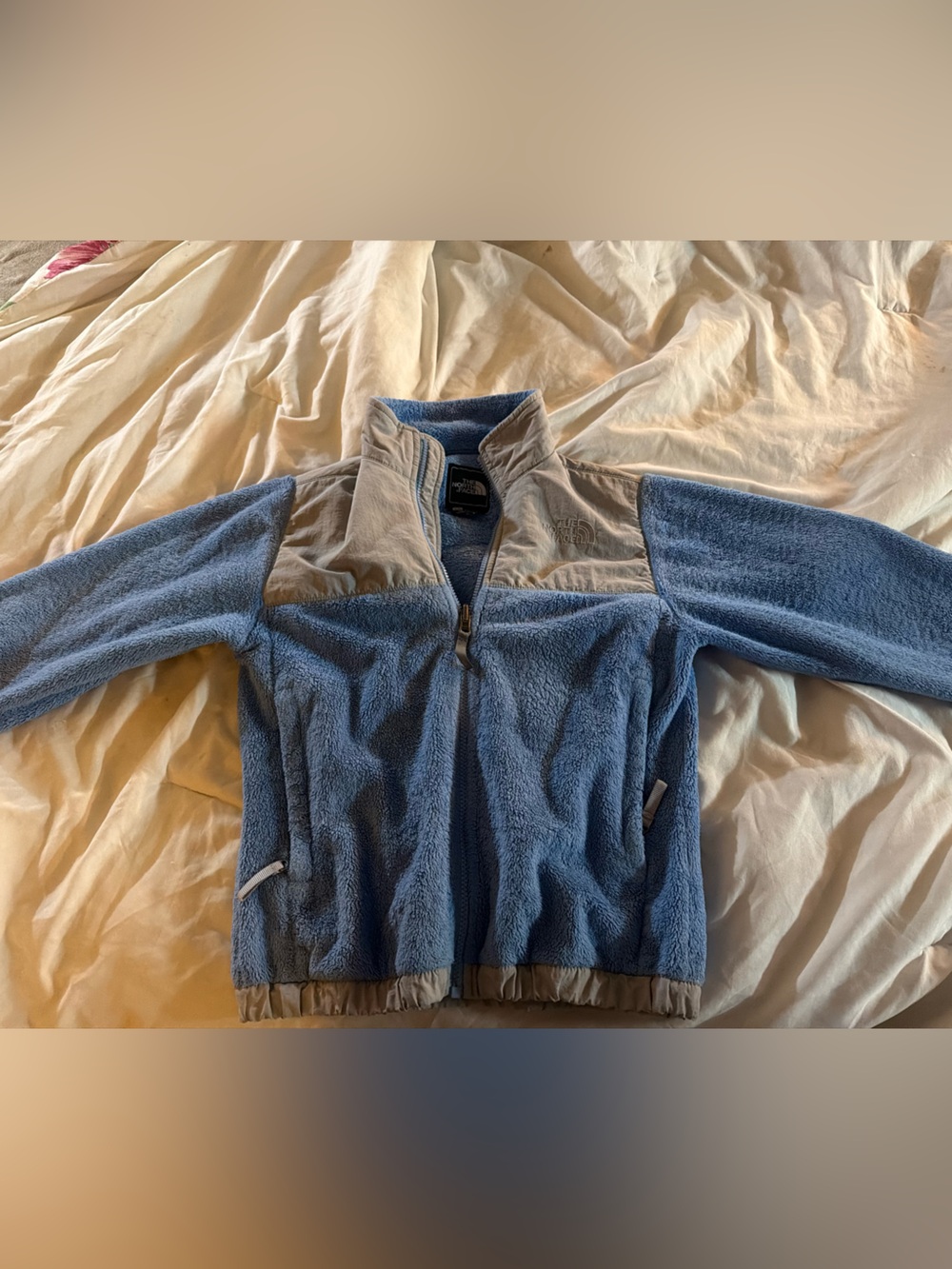 The North Face Light Blue Plush Fleece Jacket (YOUTH)